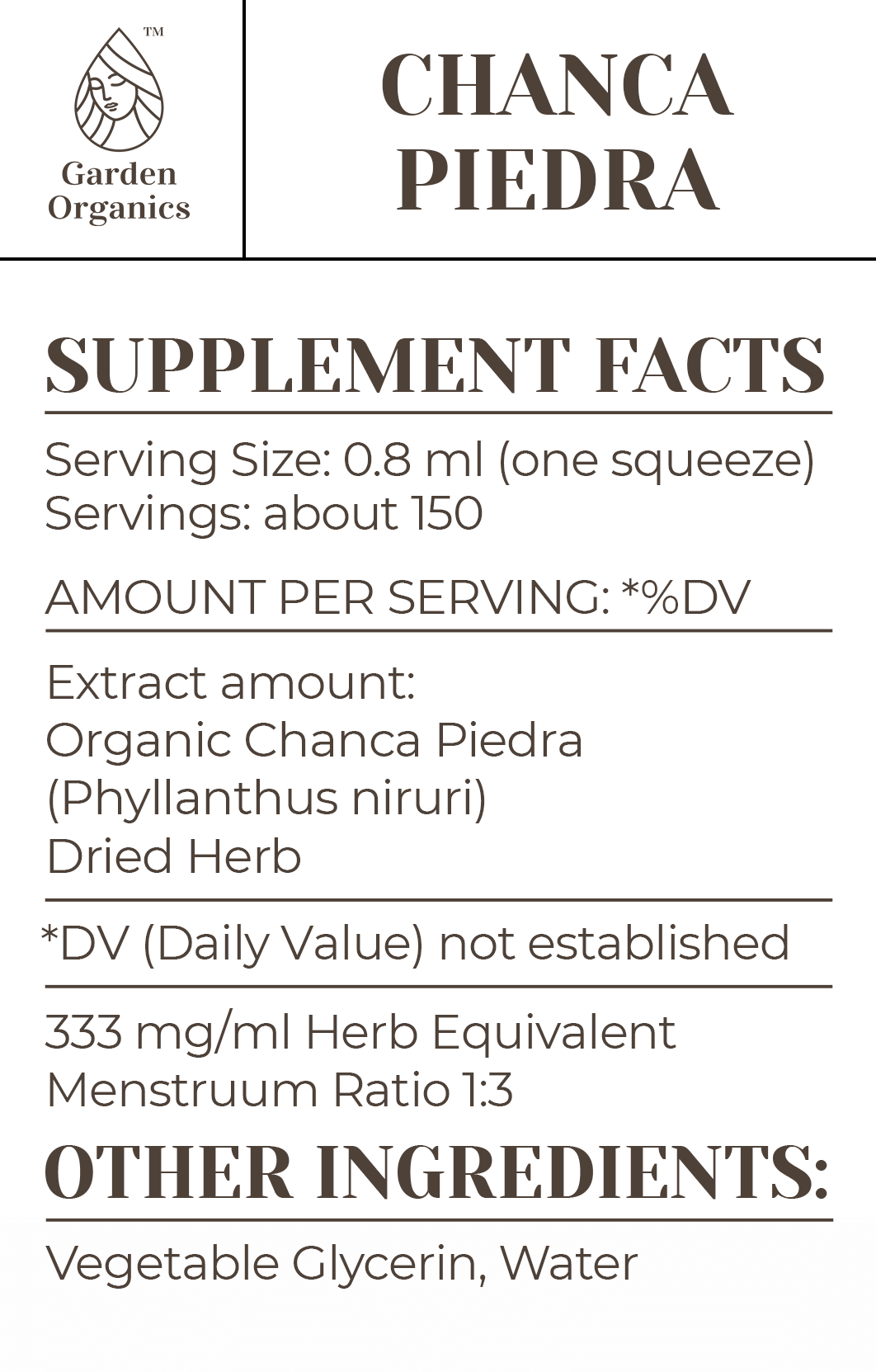 Buy Chanca Piedra Tincture online - Garden Organics