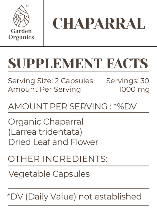 Buy Chaparral Capsules online - Garden Organics