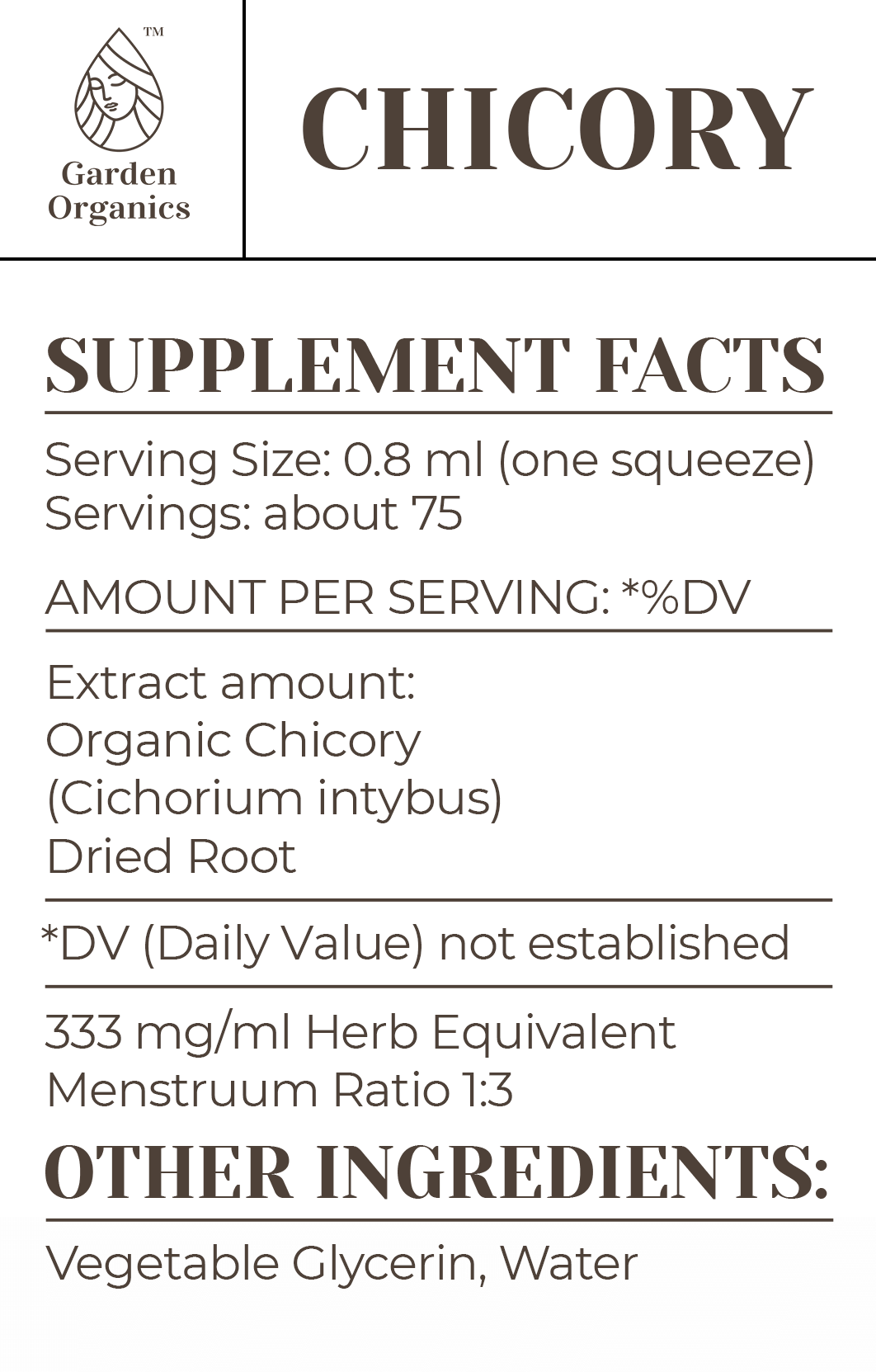 Buy Chicory Tincture online - Garden Organics