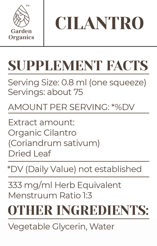 Buy Cilantro Tincture online - Garden Organics