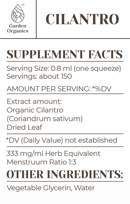Buy Cilantro Tincture online - Garden Organics