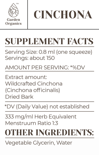Buy Cinchona Tincture online - Garden Organics