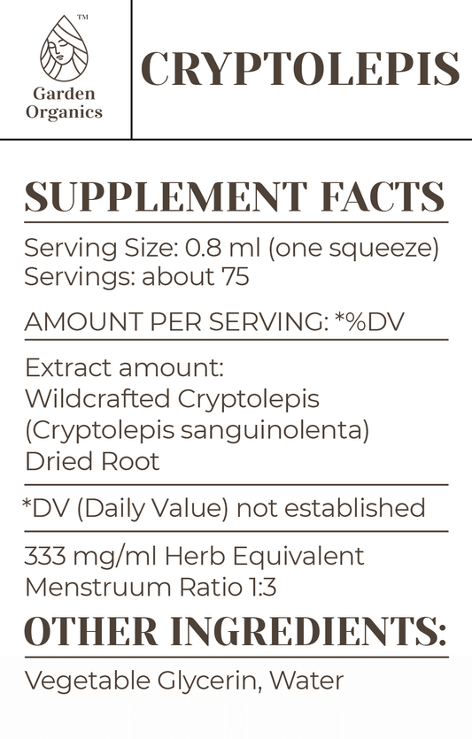 Buy Cryptolepis Tincture online - Garden Organics