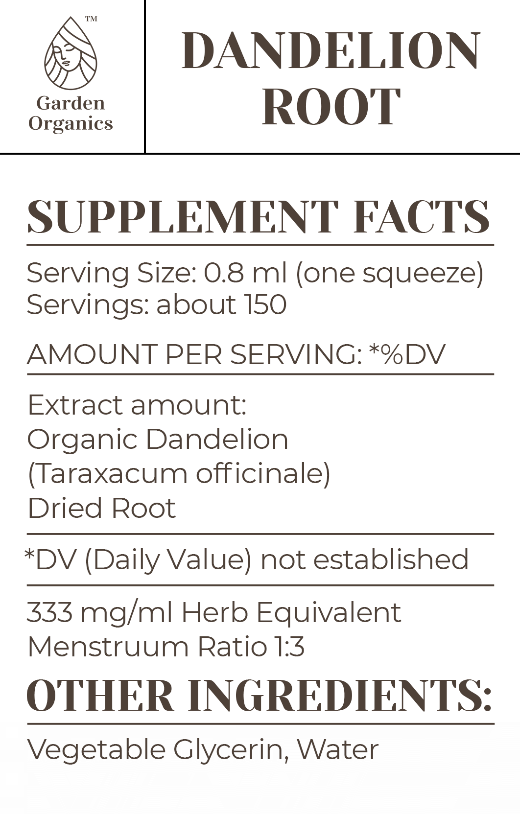 Buy Dandelion Root Tincture online - Garden Organics