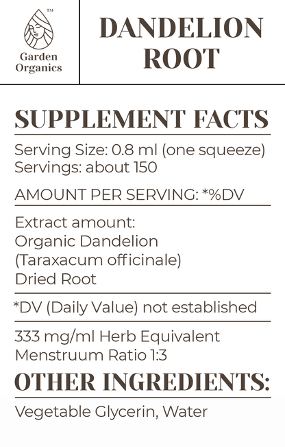 Buy Dandelion Root Tincture online - Garden Organics