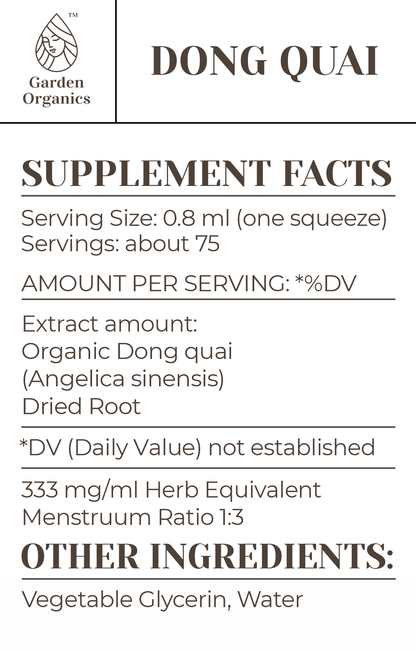 Buy Dong Quai Tincture online - Garden Organics