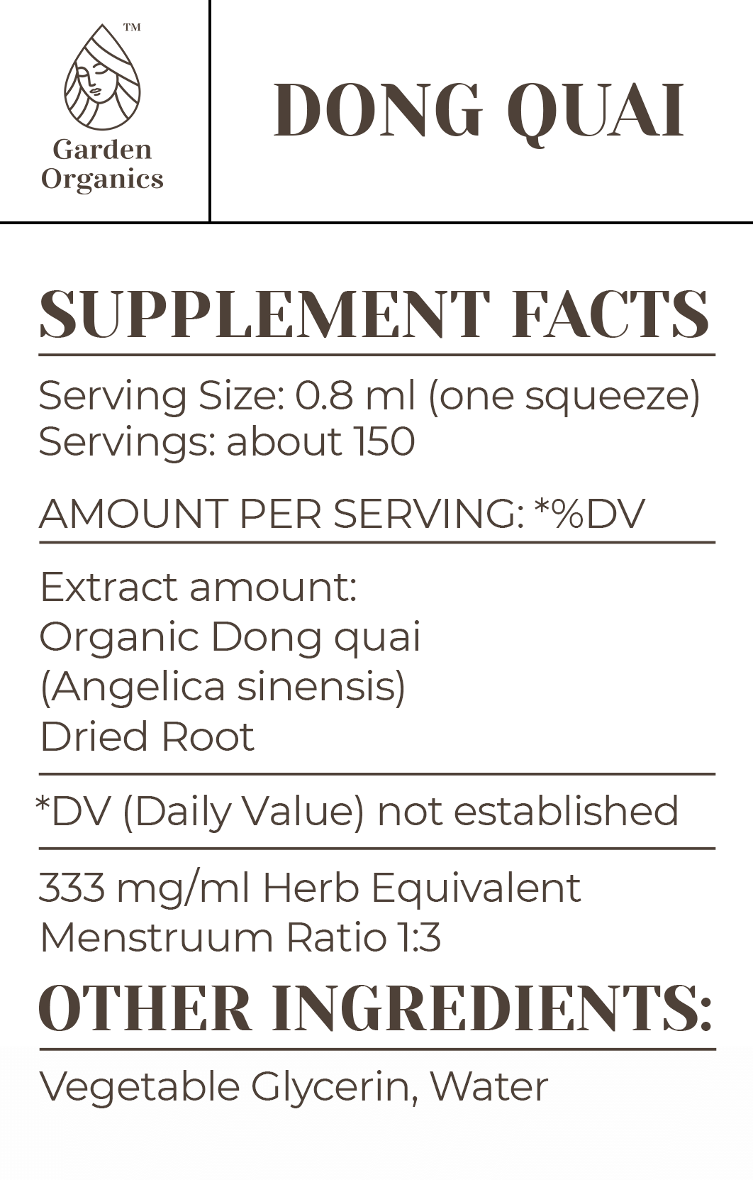 Buy Dong Quai Tincture online - Garden Organics
