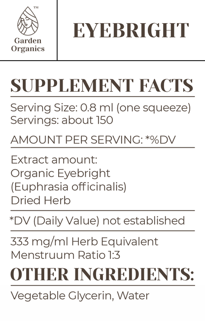 Buy Eyebright Tincture online - Garden Organics