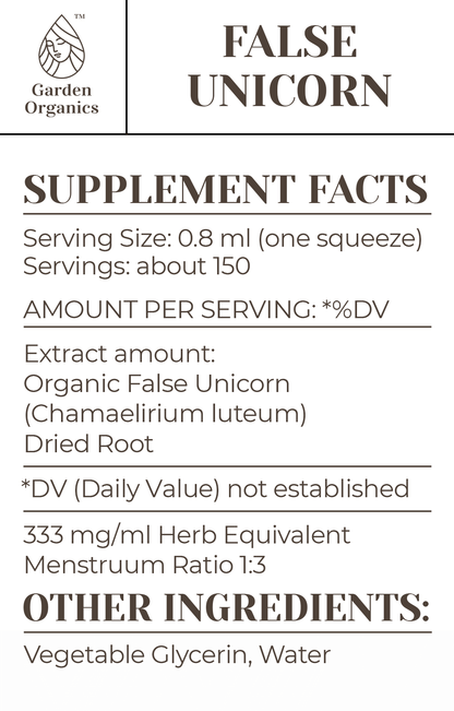 Buy False Unicorn Tincture online - Garden Organics