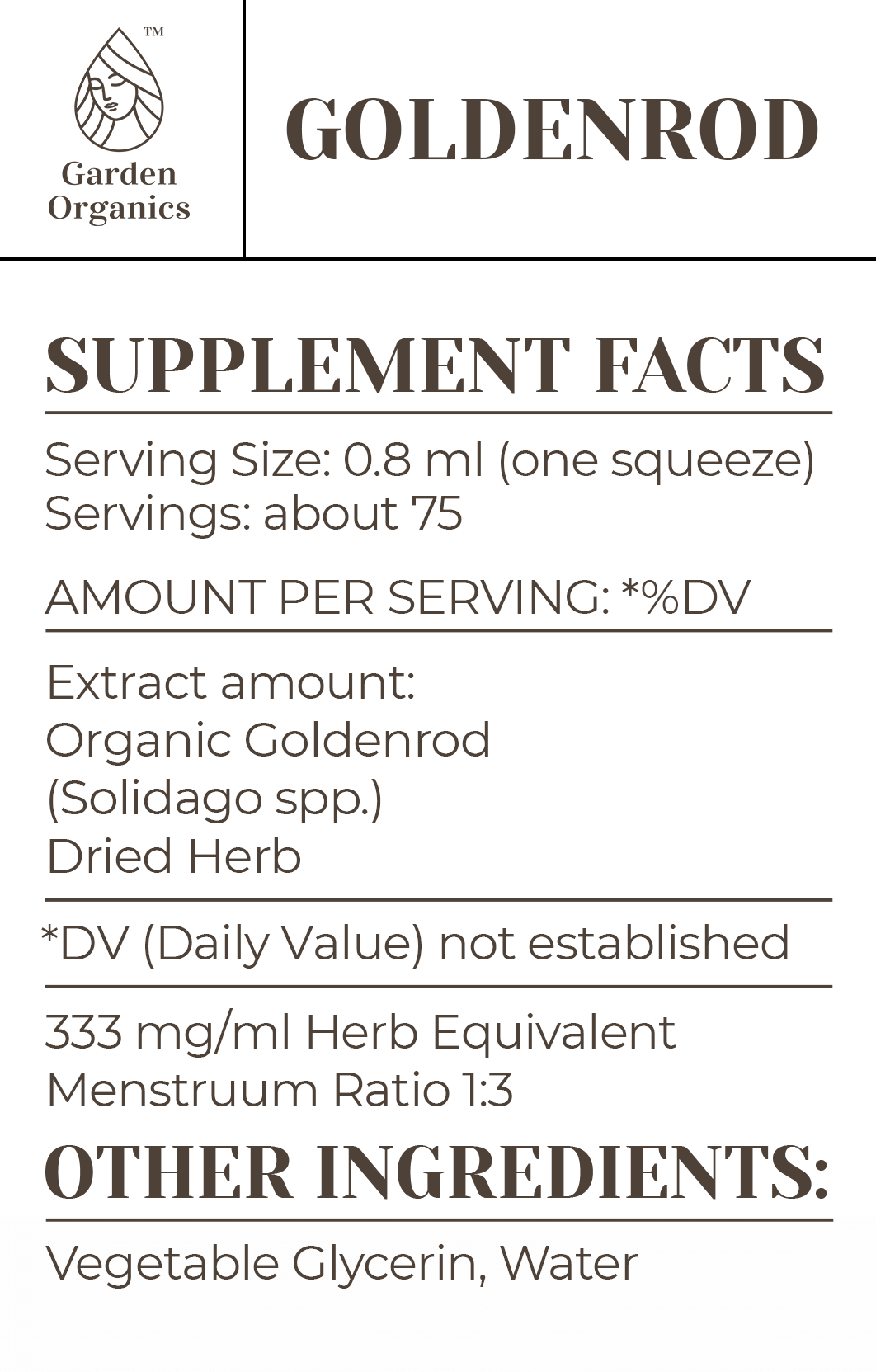 Buy Goldenrod Tincture online - Garden Organics