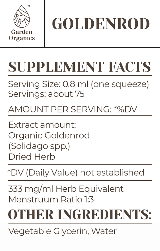 Buy Goldenrod Tincture online - Garden Organics