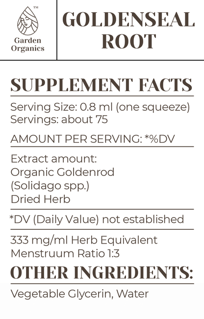 Buy Goldenseal Root Tincture online - Garden Organics