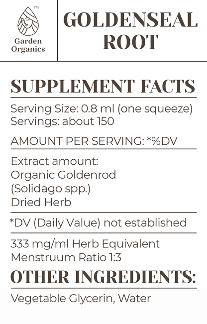 Buy Goldenseal Root Tincture online - Garden Organics