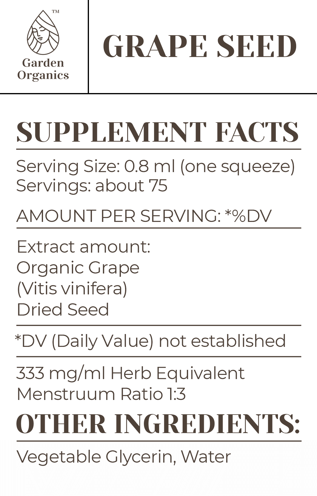 Buy Grape Seed Tincture online - Garden Organics
