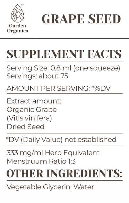 Buy Grape Seed Tincture online - Garden Organics