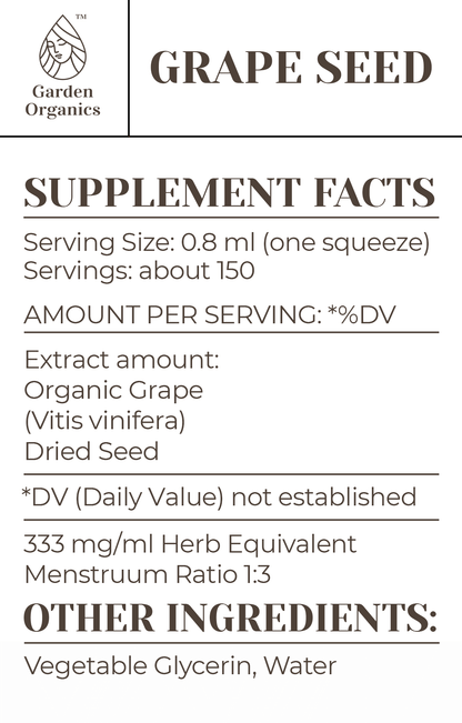 Buy Grape Seed Tincture online - Garden Organics