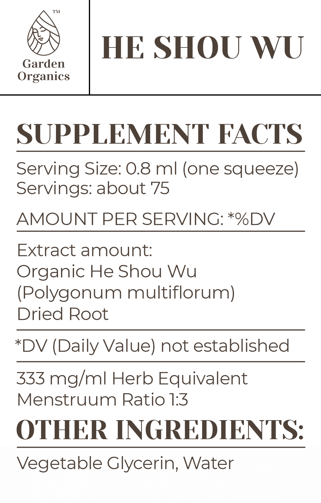 He Shou Wu Tincture gardenixx Vitamins & Supplements gardenixx