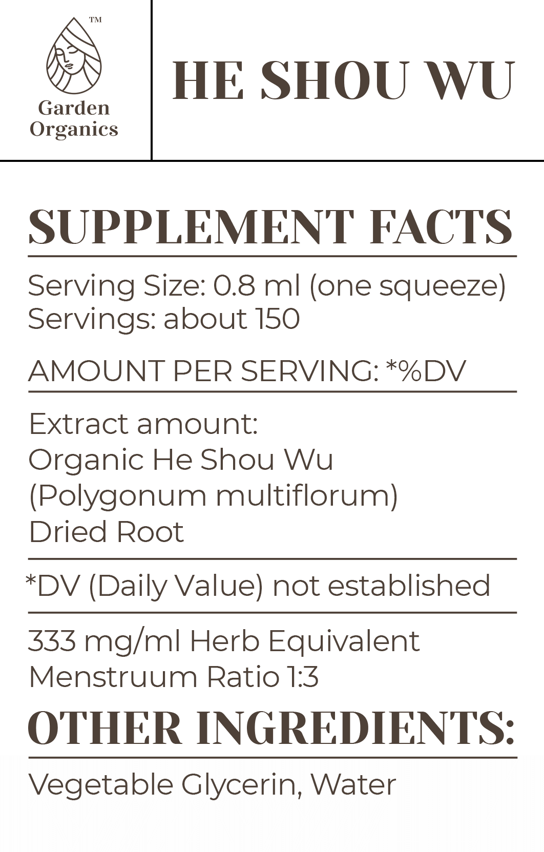 He Shou Wu Tincture gardenixx Vitamins & Supplements gardenixx