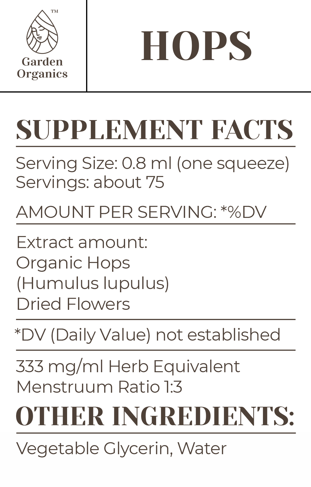 Buy Hops Tincture online - Garden Organics