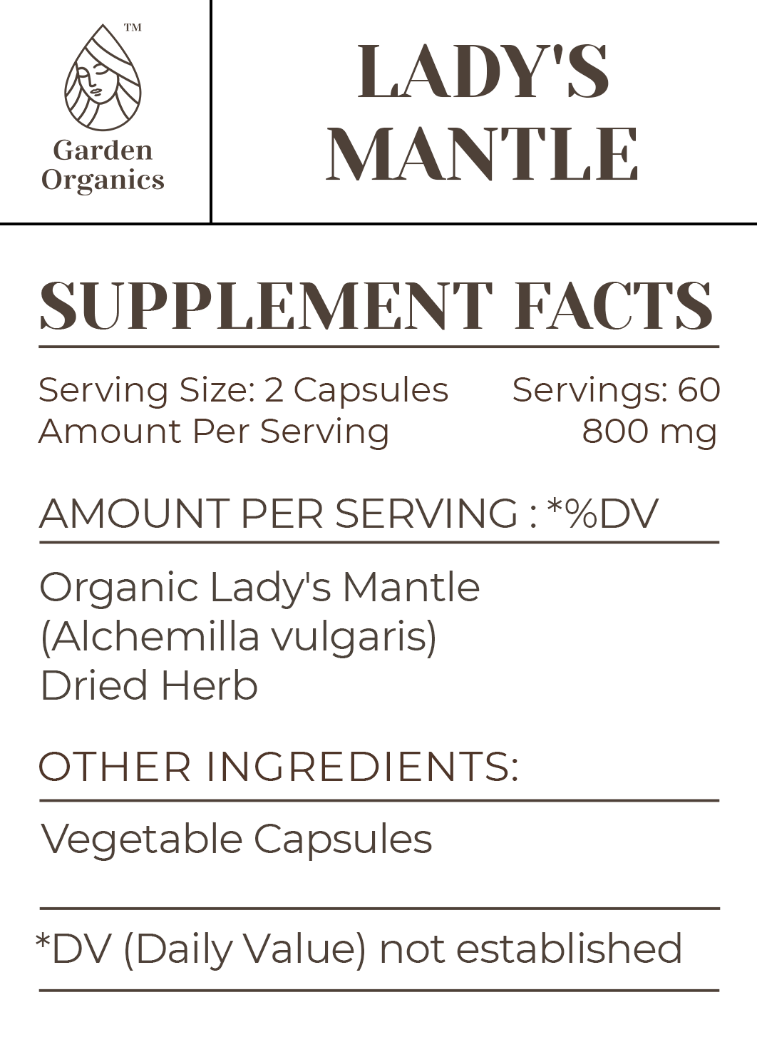Buy Lady's Mantle Capsules online - Garden Organics