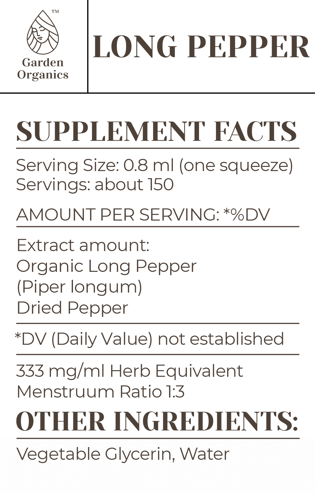 Buy Long Pepper Tincture online - Garden Organics