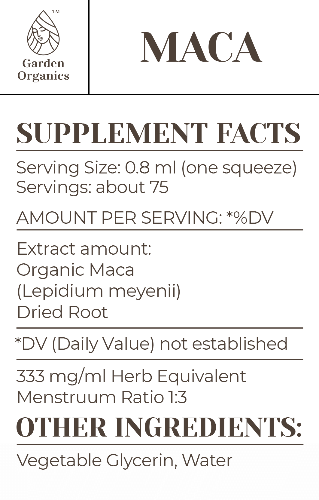 Buy Maca Tincture online - Garden Organics