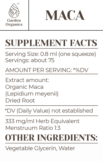 Buy Maca Tincture online - Garden Organics