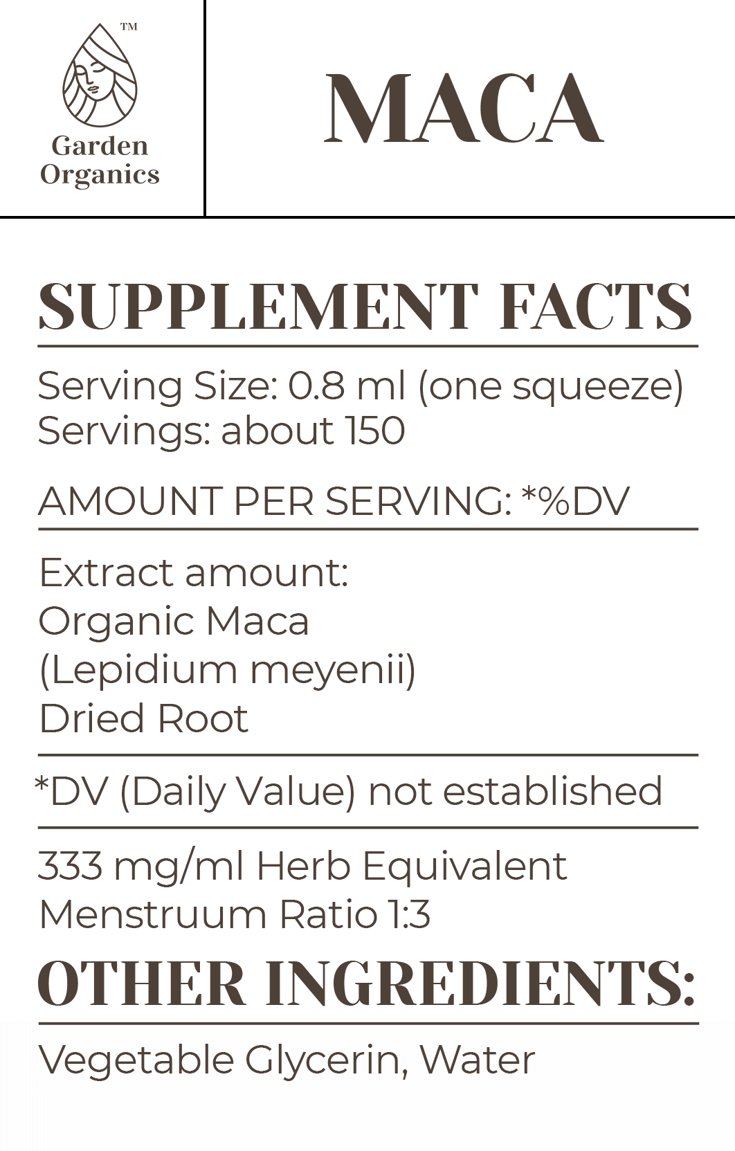 Buy Maca Tincture online - Garden Organics