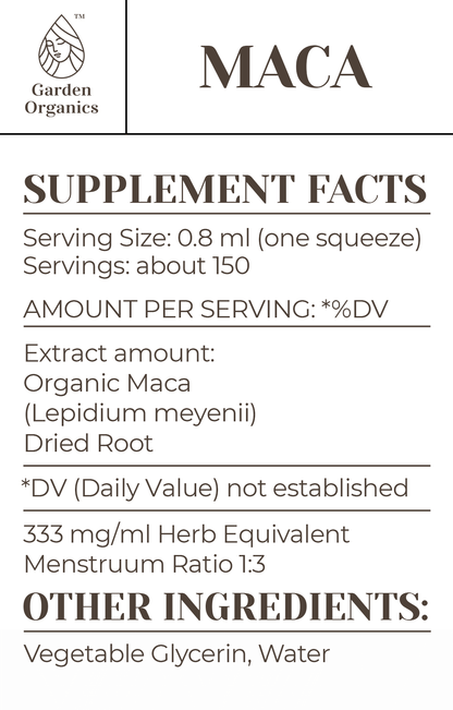 Buy Maca Tincture online - Garden Organics