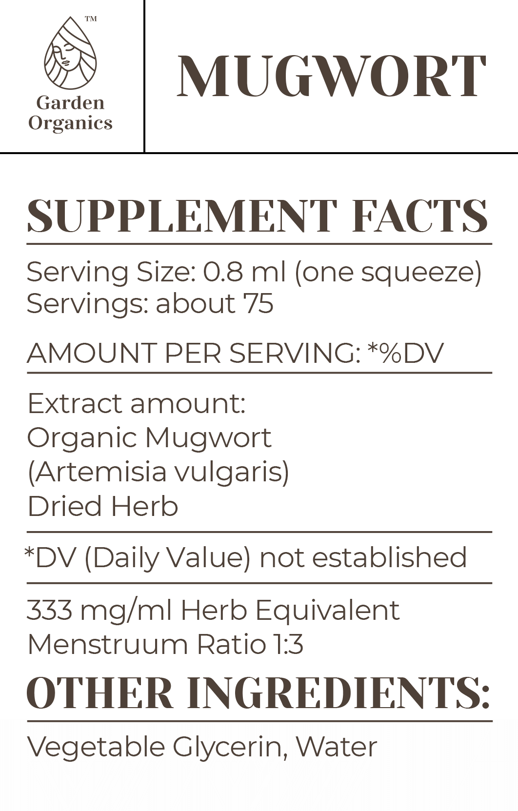 Buy Mugwort Tincture online - Garden Organics