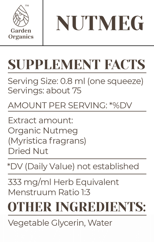 Buy Nutmeg Tincture online - Garden Organics