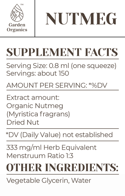 Buy Nutmeg Tincture online - Garden Organics