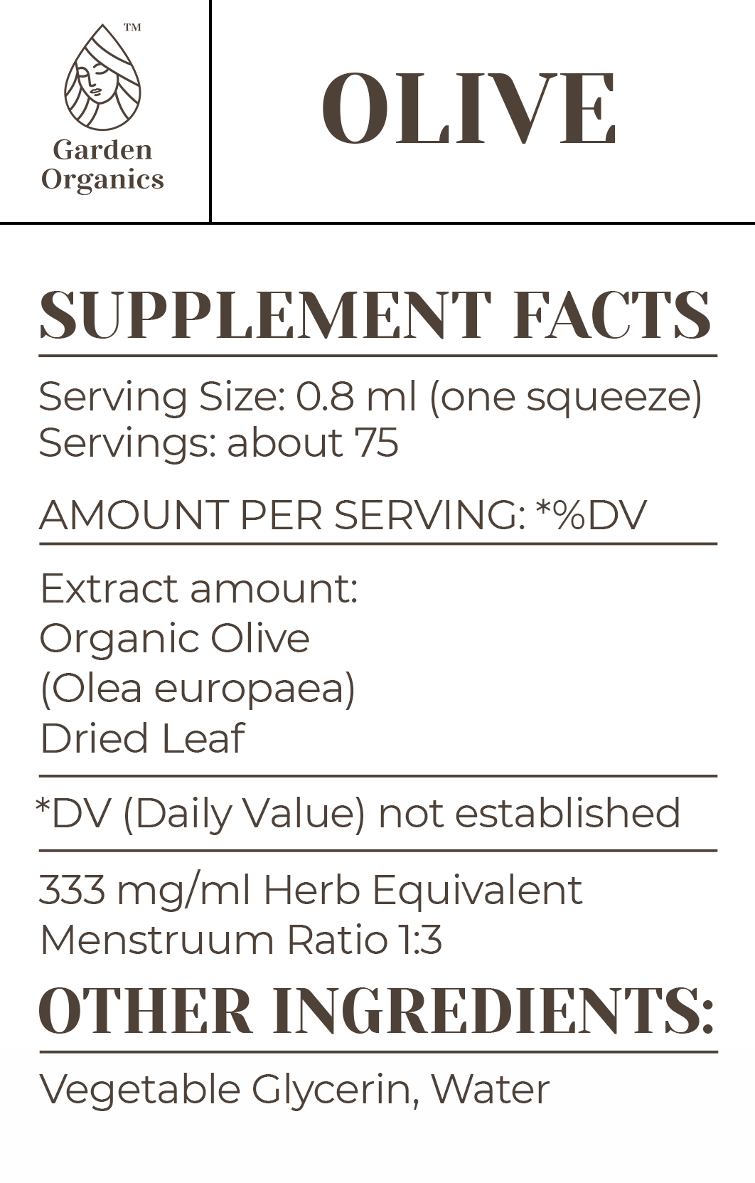 Buy Olive Tincture online - Garden Organics