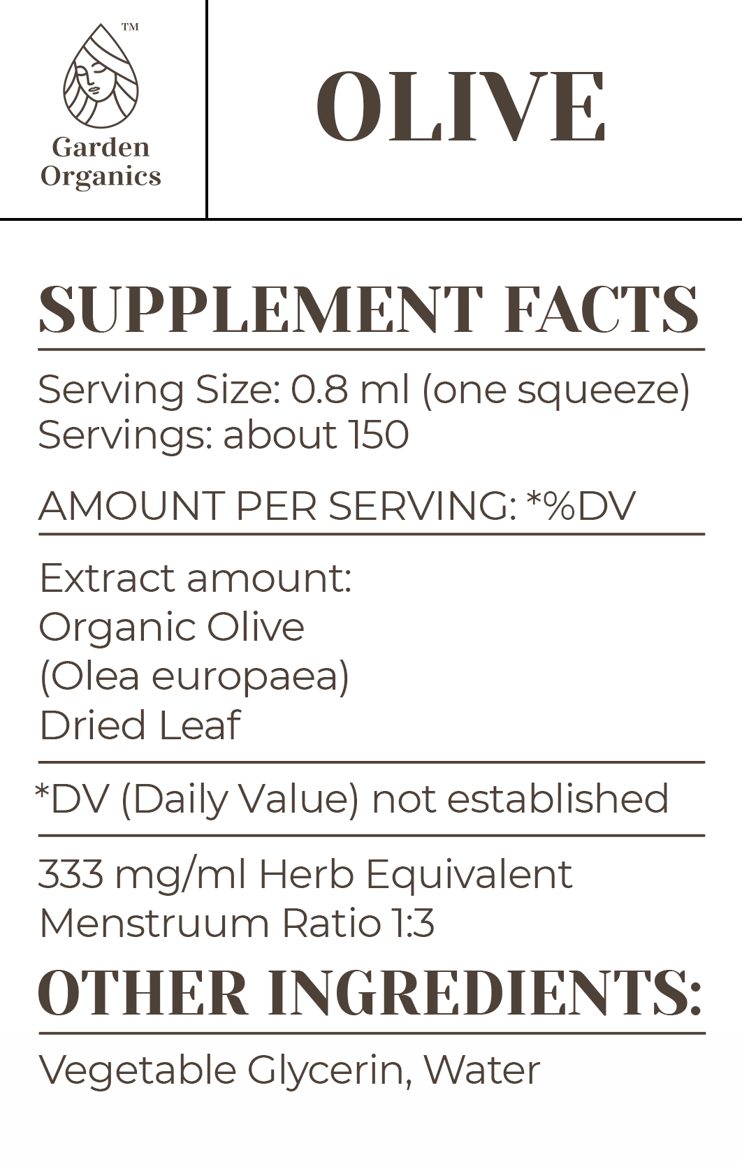 Buy Olive Tincture online - Garden Organics