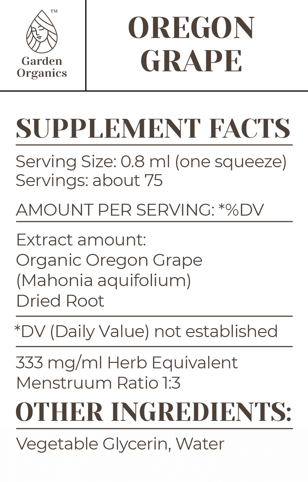Buy Oregon Grape Tincture online - Garden Organics