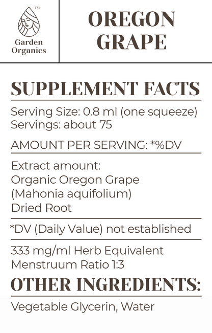 Buy Oregon Grape Tincture online - Garden Organics