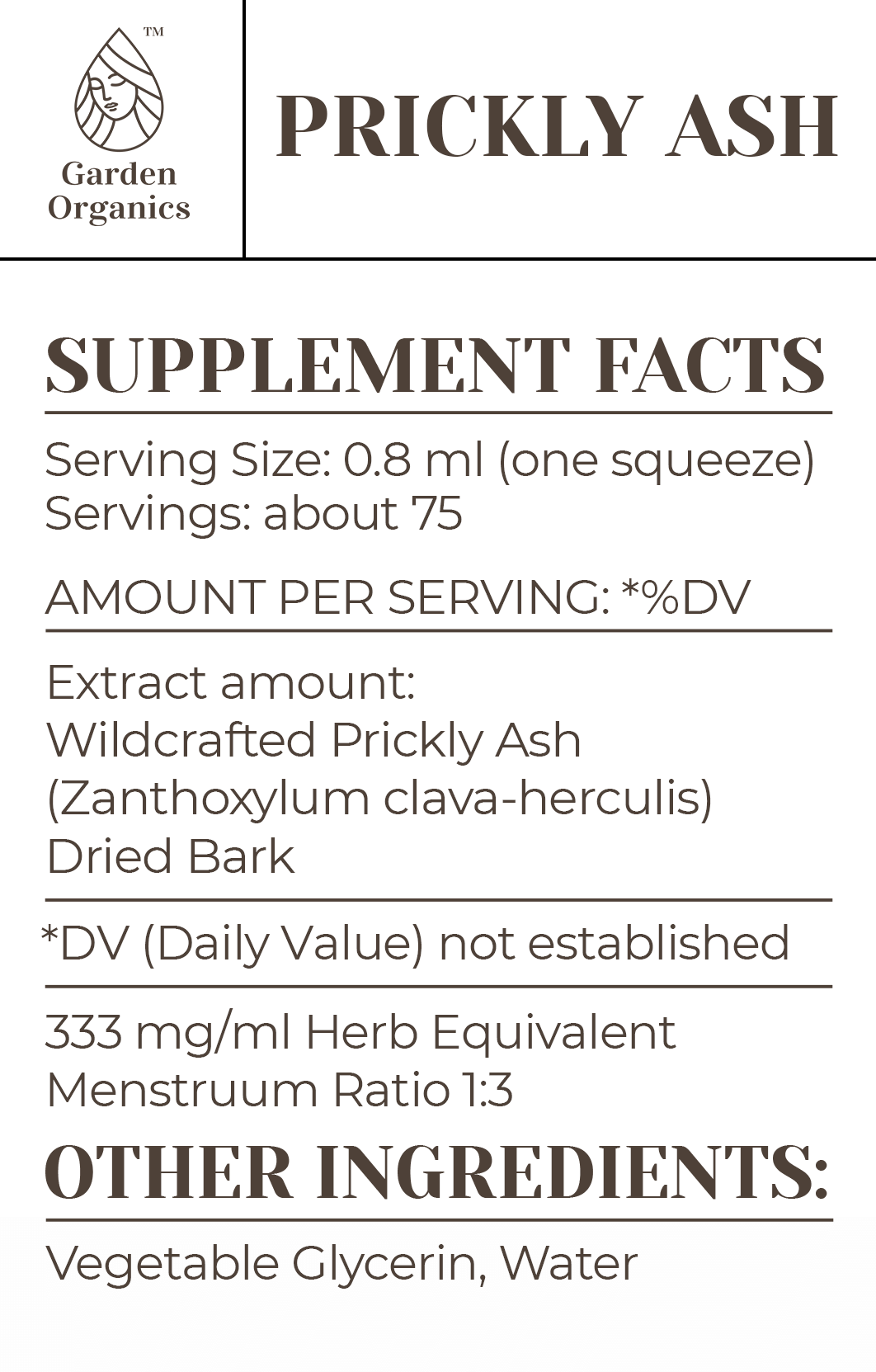 Buy Prickly Ash Tincture online - Garden Organics