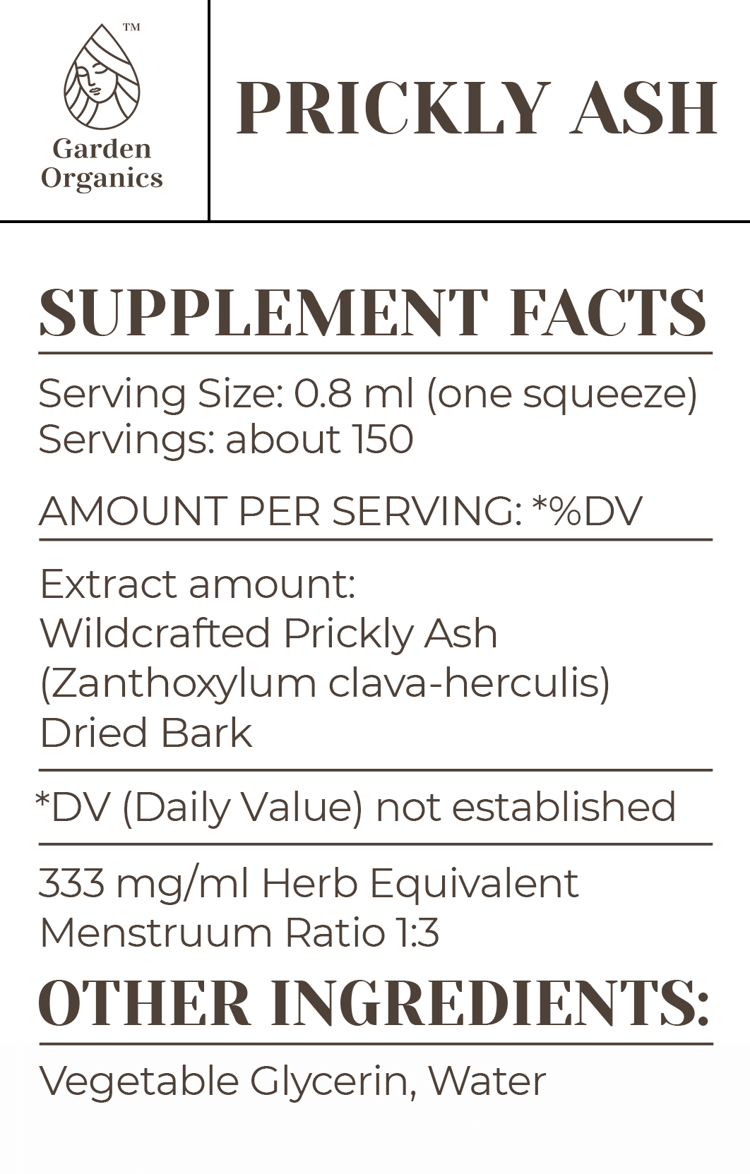Buy Prickly Ash Tincture online - Garden Organics