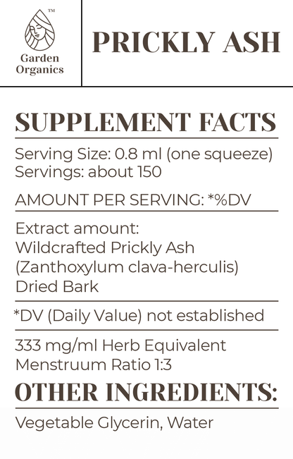Buy Prickly Ash Tincture online - Garden Organics