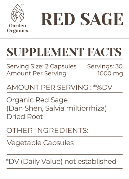 Buy Red Sage Capsules online - Garden Organics