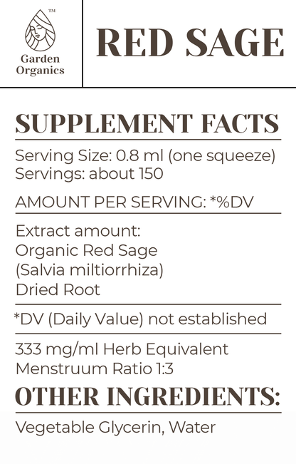 Buy Red Sage Tincture online - Garden Organics