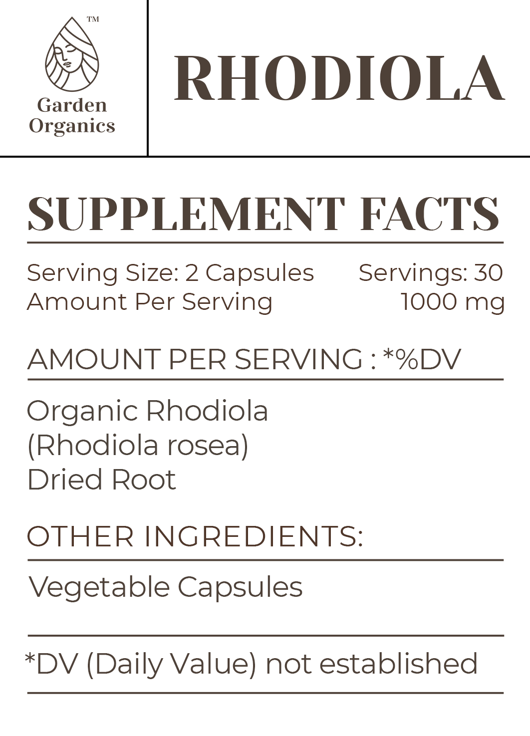 Buy Rhodiola Capsules online - Garden Organics