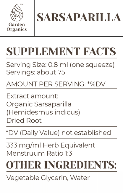 Buy Sarsaparilla Tincture online - Garden Organics
