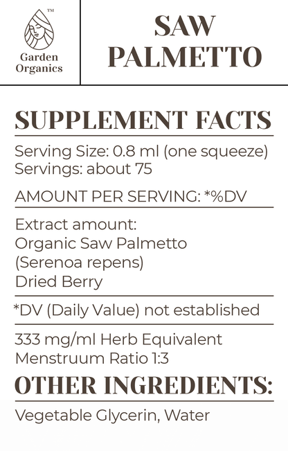 Buy Saw Palmetto Tincture online - Garden Organics