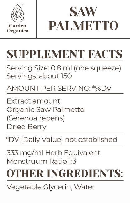 Buy Saw Palmetto Tincture online - Garden Organics
