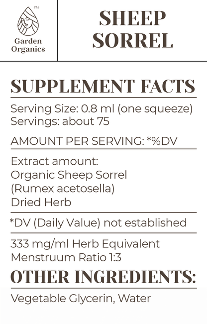 Buy Sheep Sorrel Tincture online - Garden Organics