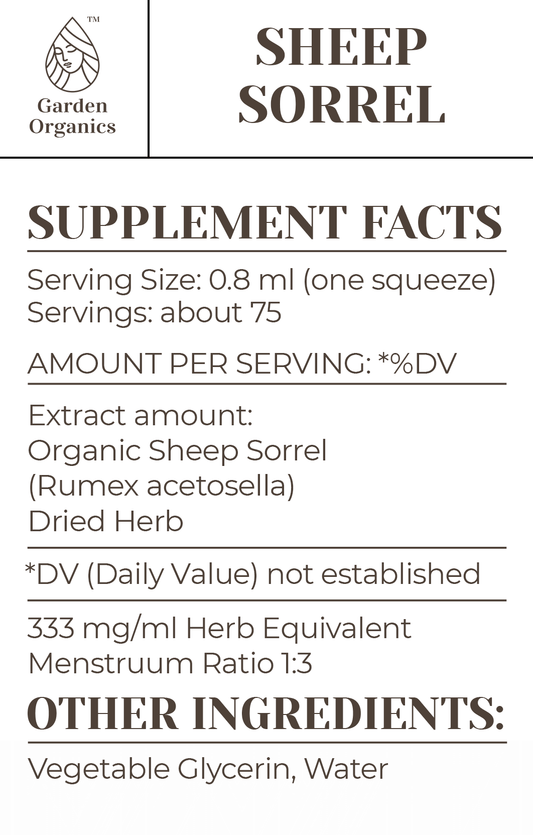 Sheep Sorrel Tincture gardenixx Vitamins & Supplements gardenixx