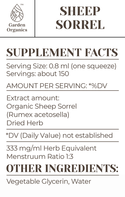 Buy Sheep Sorrel Tincture online - Garden Organics