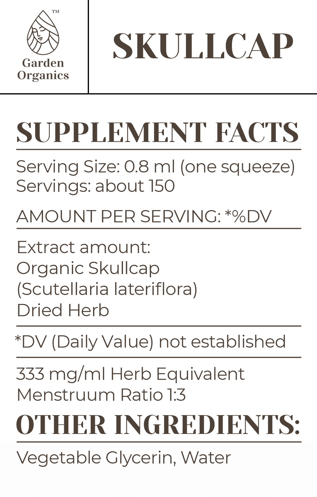 Buy Skullcap Tincture online - Garden Organics