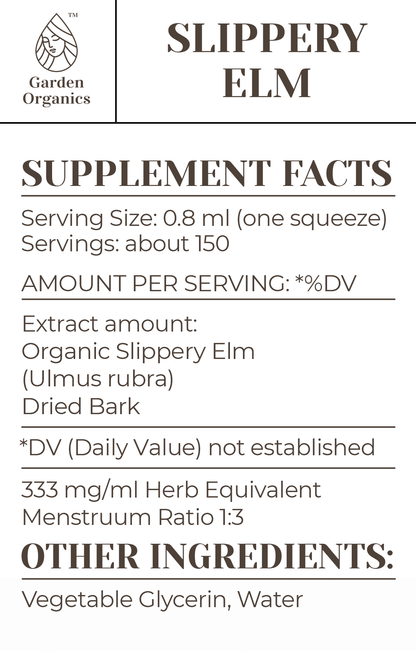 Buy Slippery Elm Tincture online - Garden Organics